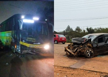 Tragedia en Santo Tomé: un muerto y dos heridos tras choque entre un micro misionero y un auto