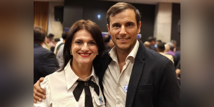 BUCKMAYER. Con el diputado nacional Diego Hartfield, forman parte de la dirigencia de La Libertad Avanza en Misiones.