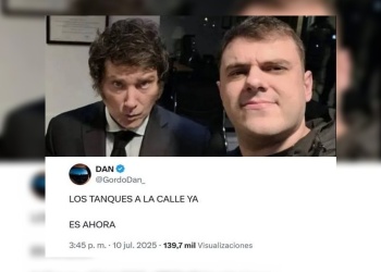 Roque Gervasoni denunció penalmente al “Gordo Dan” por pedir “tanques a la calle”