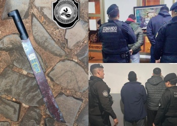 Pelea familiar a machetazos y cuchillazos terminó con seis detenidos y dos heridos