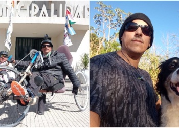 Franco Neubauer, el powerlifter que recorrerá la triple frontera en su handbike