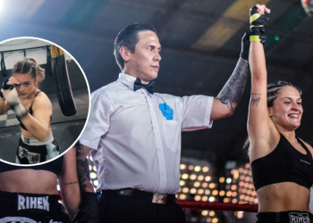 La misionera María Becerra se prepara para competir en el Sudamericano de Kick Boxing