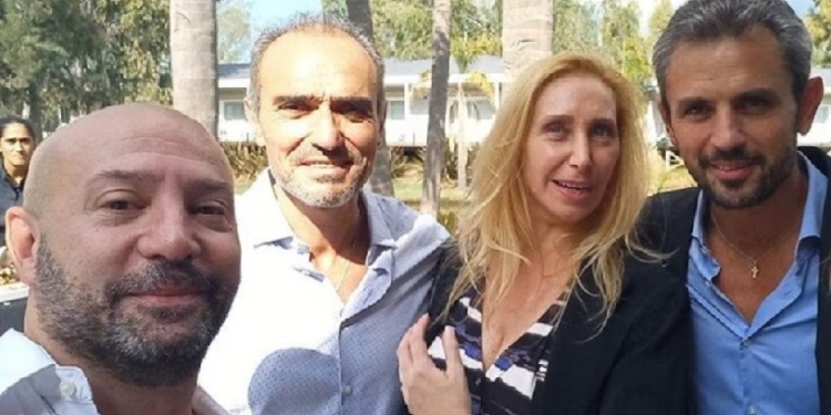 TODOS JUNTOS ANTES DEL ESCÁNDALO DE LAS COIMAS. Diego Spagnuolo, Eduardo "Lule" Menem, Karina Milei y Martín Menem.