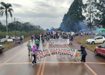 Corte total sobre la ruta nacional 14 en San Vicente
