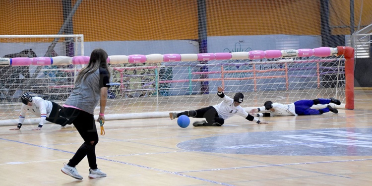 TÉCNICA. Se juega con tres jugadores en cancha por equipo, con un arco de nueve metros de ancho. La pelota tiene un cascabel que permite identificarla.