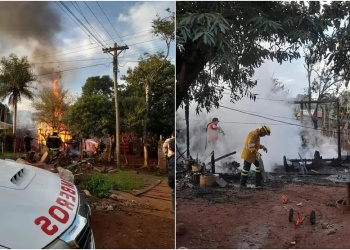 Tras un incendio, una familia de Apóstoles “se quedó con lo puesto”