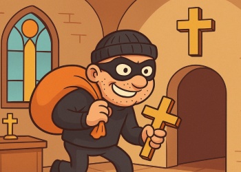 Falso feligrés fue a la capilla a “pagar una promesa”, pero se robó 17 piezas de ornamentación