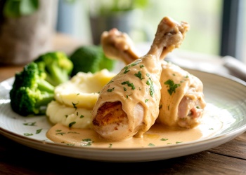 Muslos de pollo a la crema: clásico cremoso y lleno de sabor