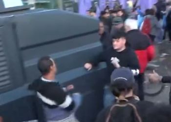 Incidentes en Moreno durante el acto de Milei en el Club Villa Ángela