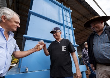 Passalacqua recorrió la nueva planta potabilizadora que mejorará el abastecimiento de agua en Salto Encantado