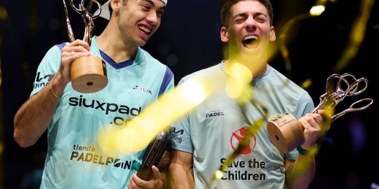 SONRISAS. Augsburger y Di Nenno, el último domingo, tras ganar en Madrid.