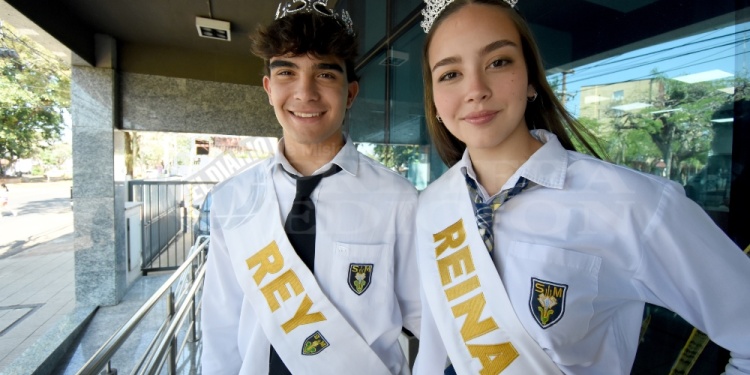 OBJETIVOS CONCRETOS. Más allá que el rol de estos estudiantes de cuarto año es representar al colegio como reyes, Luciano y Agustina buscan que su paso sea “distintivo” y tratan de fomentar tareas solidarias.