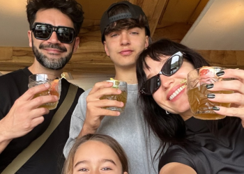 Brenda Gandini y Gonzalo Heredia disfrutaron de las Cataratas del Iguazú en familia