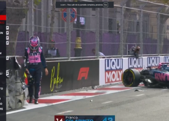Video: Franco Colapinto sufrió un choque y abandonó la clasificación en la Q1