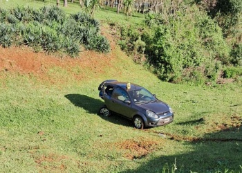 Cayó a un barranco tras ser embestido en la ruta 14
