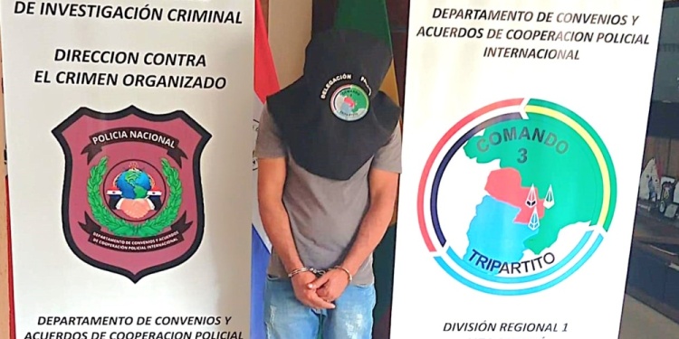 CARLOS MENDES (50). Fue interceptado el sábado a las 14 por investigadores de la Policía Nacional de Paraguay.