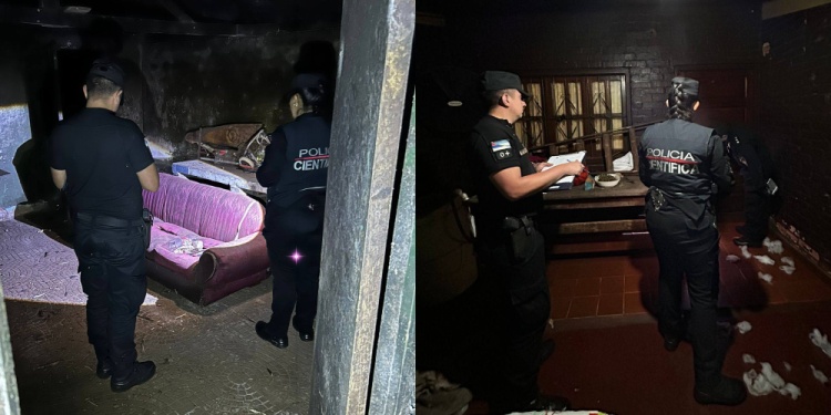 PERICIAS. Personal de la Policía Científica trabajó en la vivienda para determinar si allí dentro ocurrió el ataque a la víctima.