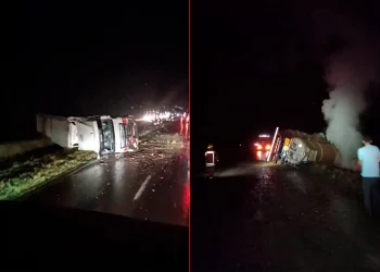Volcaron dos camiones sobre la Ruta 14