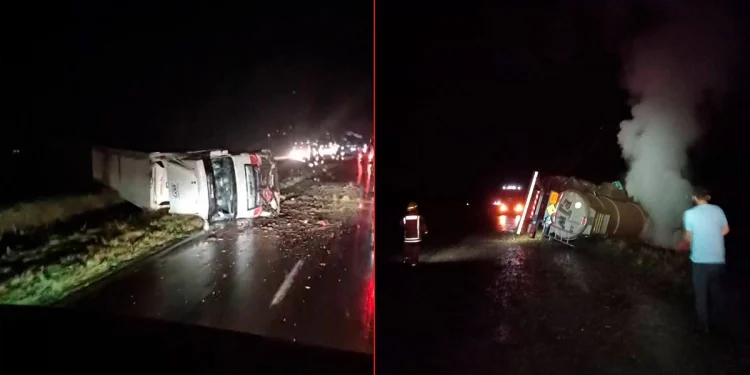Vuelco de camiones en Ruta 14
Foto: Radio Sónica Virasoro