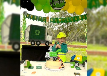 Eligió vestirse de recolector de residuos para festejar su cumple