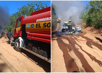 El Soberbio: manejaba el auto y un desperfecto eléctrico lo redujo a cenizas