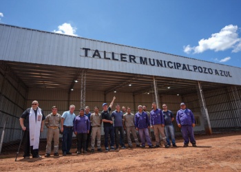 Passalacqua recorrió obras clave en Pozo Azul y destacó el esfuerzo de una comunidad joven que “todo lo hace con trabajo”