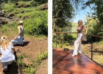 Con una romántica imagen juntos en Misiones, Wanda y Martín Migueles oficializaron su relación