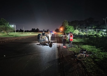 Motociclista herido tras chocar contra una bicicleta en la ruta 213