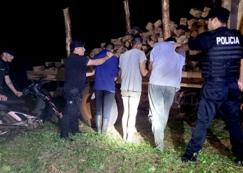 Detienen a tres hombres por tala ilegal y robo de madera en Panambí
