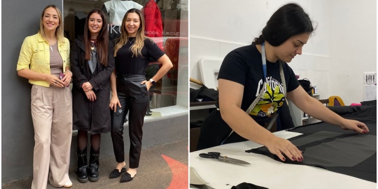 EN PLENA TAREA. El taller donde trabajará se especializa en diseño y confección de prendas de diseño ejecutivo.