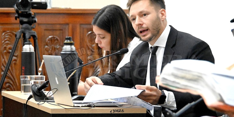 JORNADAS FINALES. El Fiscal del Tribunal Penal 2 durante la audiencia de ayer, la octava de la etapa de producción de prueba.