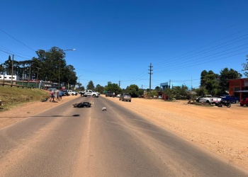 Dos personas lesionadas en un choque sobre la Ruta 14