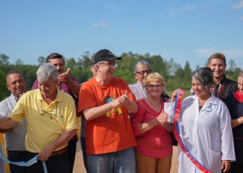 Passalacqua inauguró el nuevo puente sobre el arroyo Santa María en el paraje La Corita