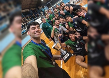 Vóley: el misionero Marcos González festejó en Uruguay