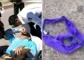 Jujuy: una bombacha salió volando y terminó provocando una caída en moto