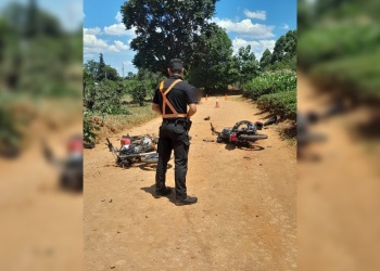 Accidente de motos dejó dos jóvenes heridos