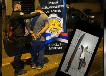 Oberá: amenazó con una machete a los clientes, hizo disturbios en un local y terminó detenido