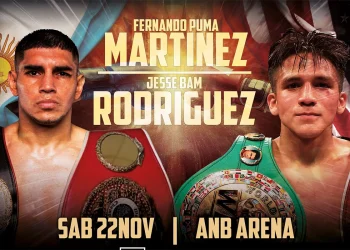 Boxeo: el argentino Fernando “Puma” Martínez enfrenta a “Bam” Rodríguez por 4 títulos y buscará hacer história