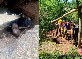 El Soberbio: complejo operativo de rescate de un hombre atrapado en un pozo de agua