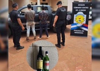 Oberá: detienen a dos jóvenes acusados de robar dinero y bebidas