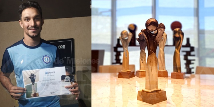 REFERENTE. Santi Verón, capitán de Telecentro Tacuarí, con sus entradas.