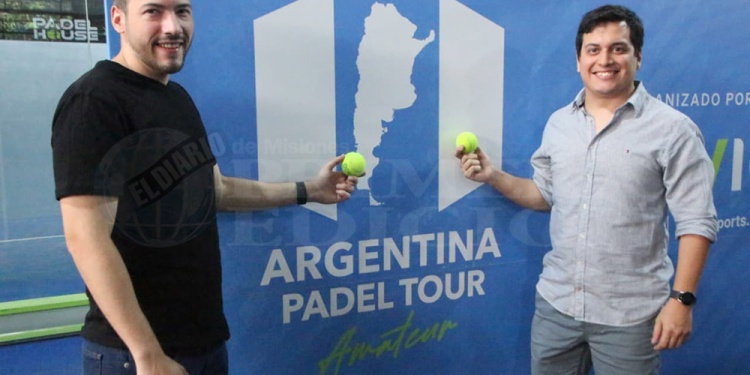 ORGANIZADORES. Emiliano Rodríguez y Agustín Dos Santos, parte del staff de la organización del certamen.