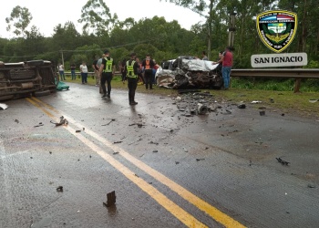 Cuatro muertos en un choque múltiple sobre la Ruta Nacional 12 en Misiones
