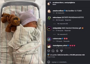 Enrique Iglesias y Anna Kournikova suman más alegría a su hogar con la llegada de su cuarto hijo