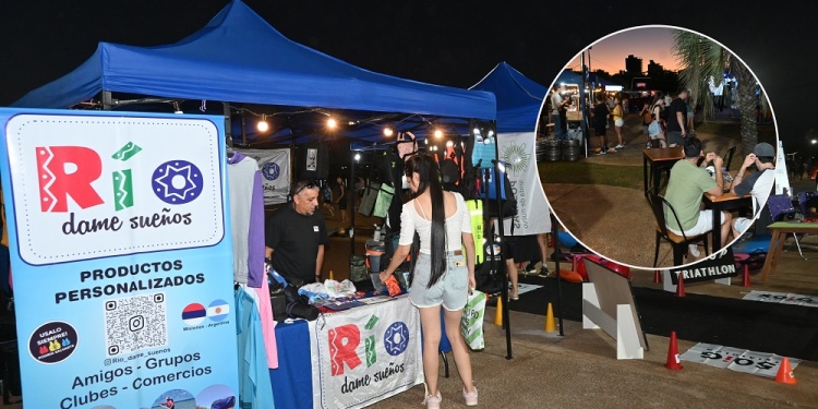 POTENCIAL TURÍSTICO Y CULTURAL. El fin de semana vecinos y turistas disfrutaron de la primera edición de la Expo Posadas al Río, que contó con una amplia propuesta gastronómica y artística que tuvo lugar en el balneario El Brete.