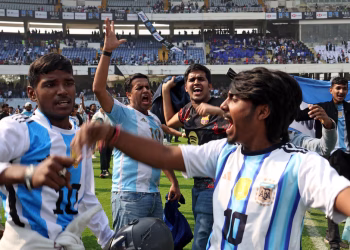 Tras los incidentes, detuvieron al organizador del evento de Lionel Messi en India