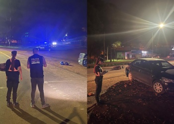 Motociclista resultó con lesiones tras chocar con un auto en San Vicente