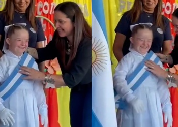 La historia de Guadalupe, la “mini” abanderada posadeña que cautivó a todos