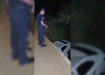 Un vehículo cayó a un arroyo y una mujer resultó lesionada en Jardín América