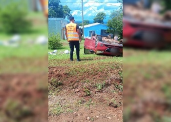 Dos de Mayo: un automovilista sufrió lesiones tras un despiste y vuelco en la Ruta 14